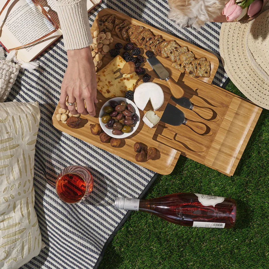 Bamboo Cheese Board Set - Image 2