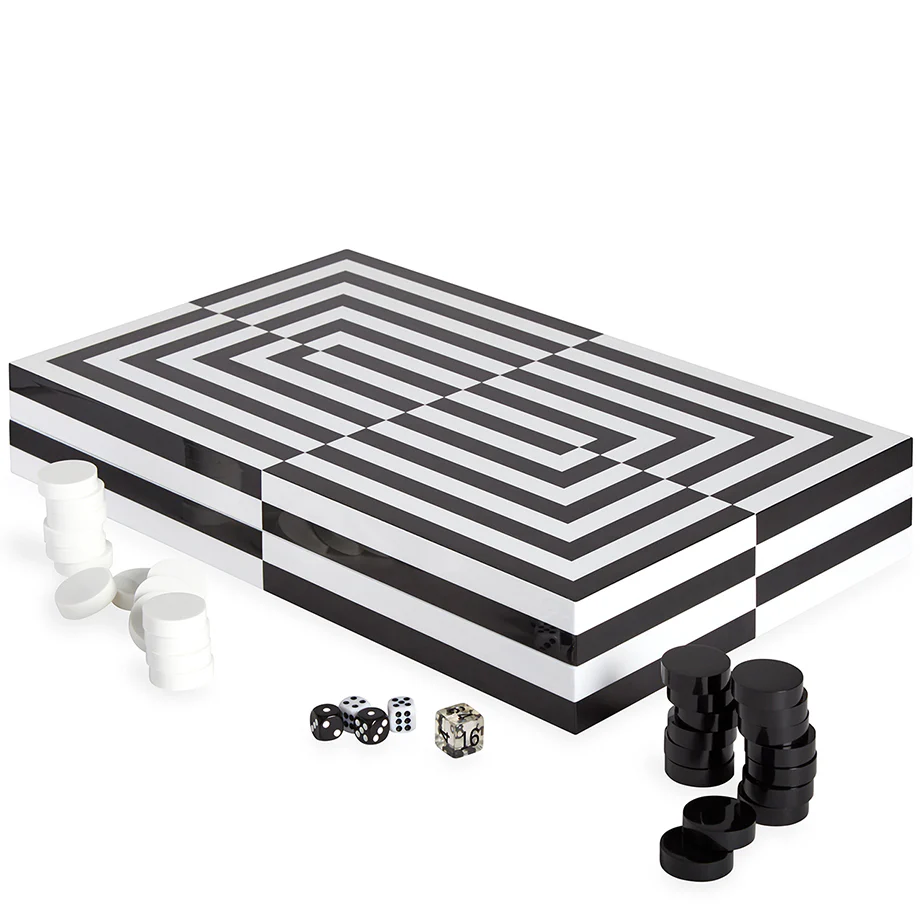 Op Art Backgammon Set