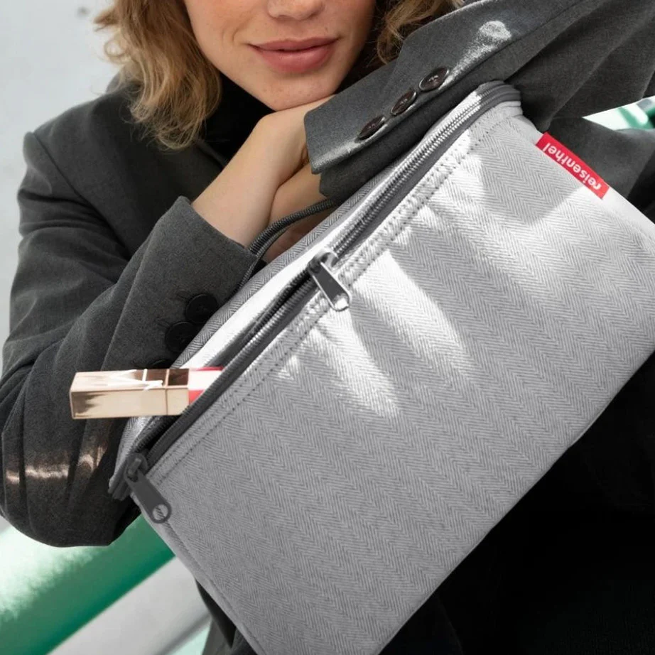 Herringbone Grey Beautycase - Image 2