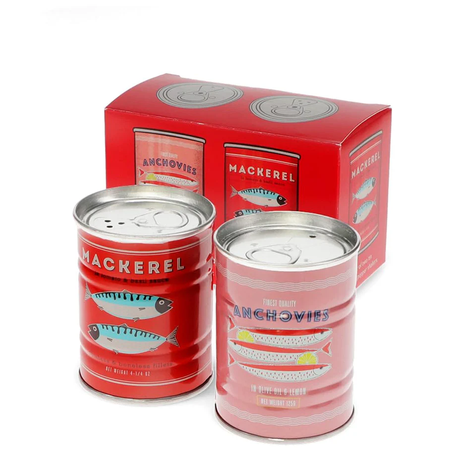 Vintage-Style Tin Salt & Pepper Shakers - Image 3